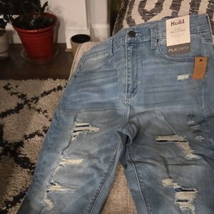 NWT Mudd Light Blue Distressed Ripped Jeans